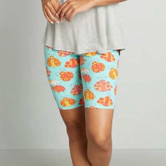 New ModCloth x Marisol Muro City Cyclist Bike Shorts Blue Ladybugs - Picture 1 of 7